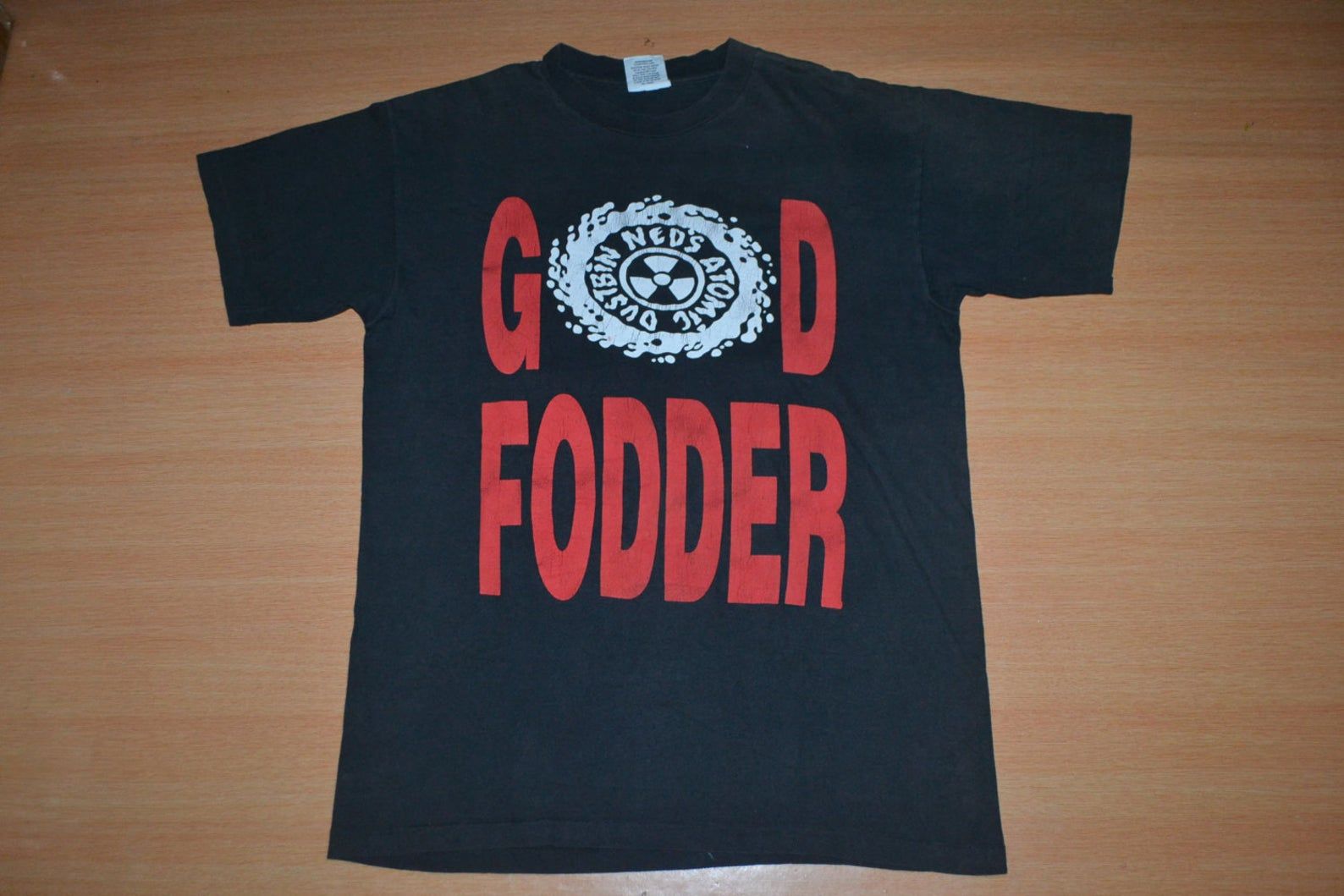 Vintage 1991 Ned'S Atomic Dustbin God Fodder Tour Concert Promo Album Rare 90S T-Shirt