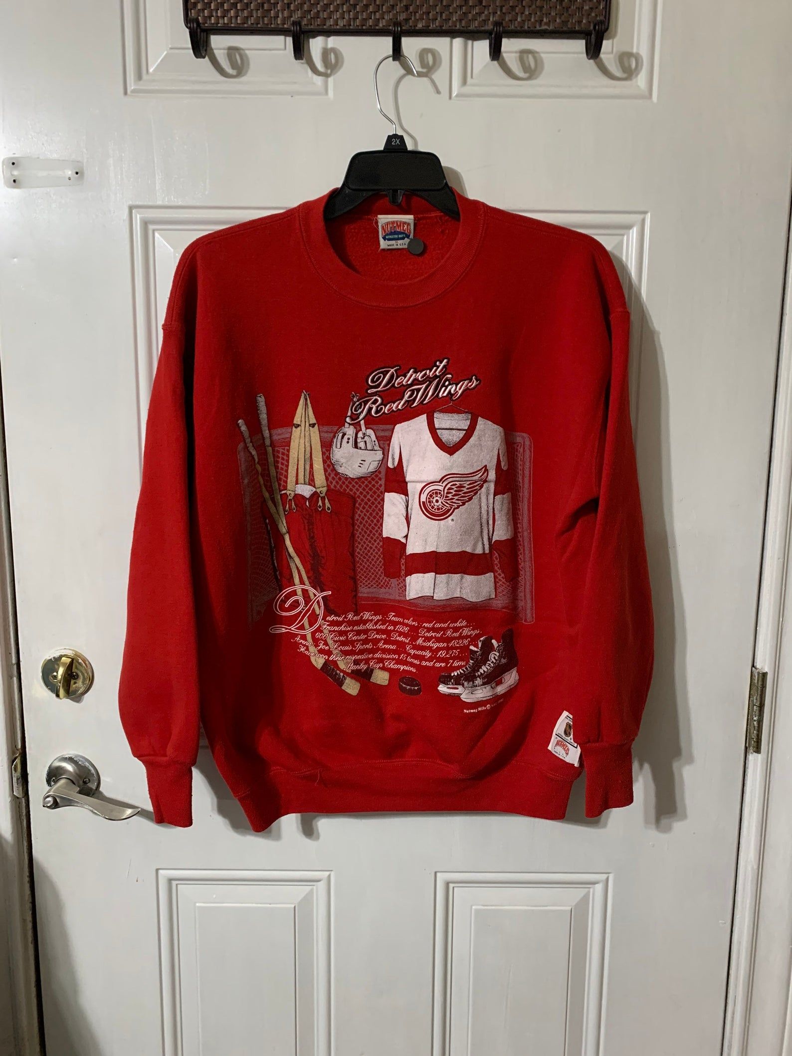 Vintage 1991 Nhl Detroit Red Wings By Nutmeg