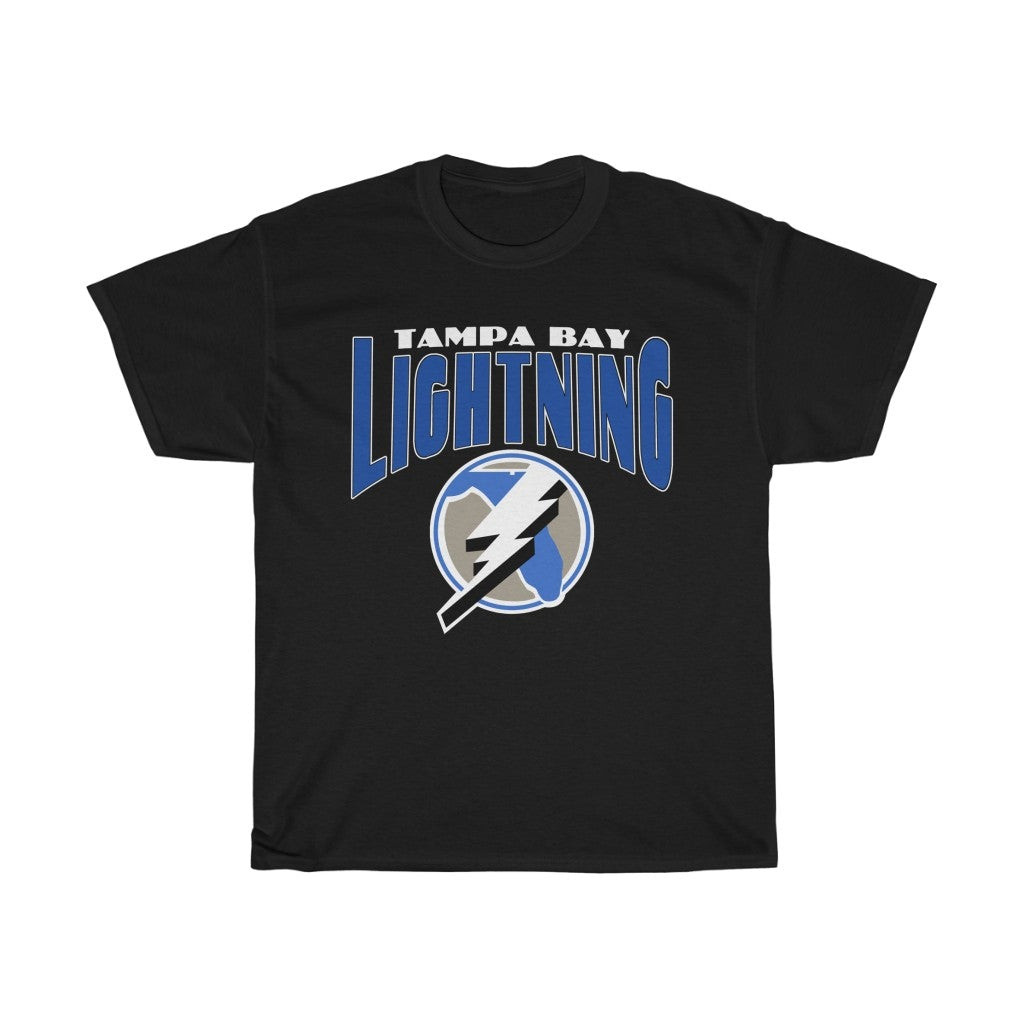 Vintage 1991 Nutmeg Mills Nhl Tampa Bay Lightning Black Unisex Heavy Cotton Tee 211020