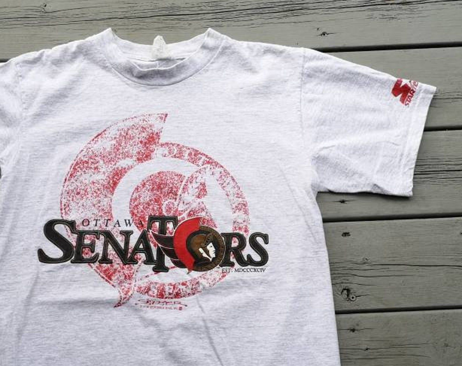 Vintage 1991 Ottawa Senators Starter Triblend T-Shirt Made In Usa