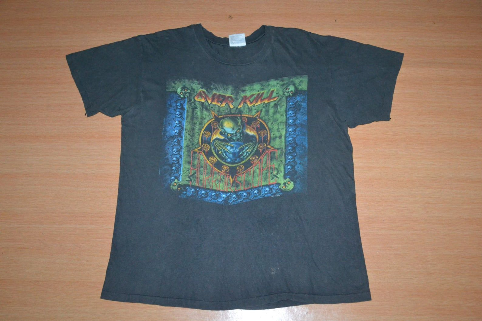 Vintage 1991 Overkill Horrorscope Tour Concert Promo L 90S Rare T-Shirt