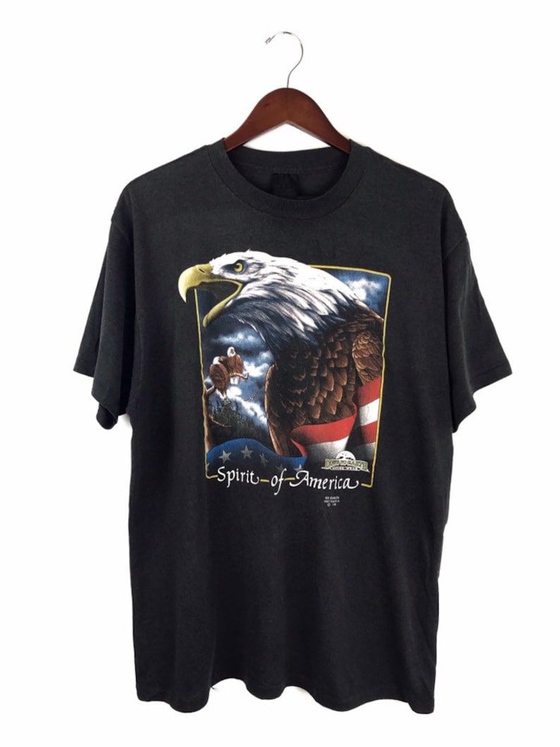 Vintage 1991 Spirit Of America 3D Emblem T Shirt