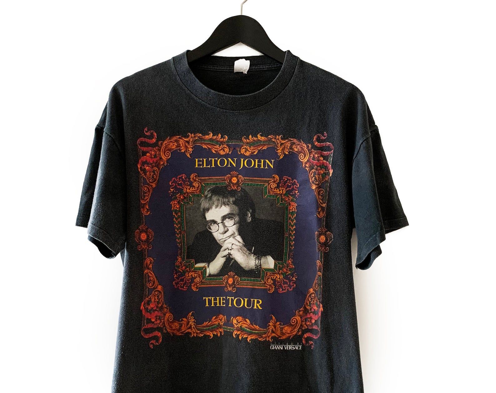 Vintage 1992 - 1993 Elton John Gianni Versace The Tour Tour T Shirt Rare Rocketman