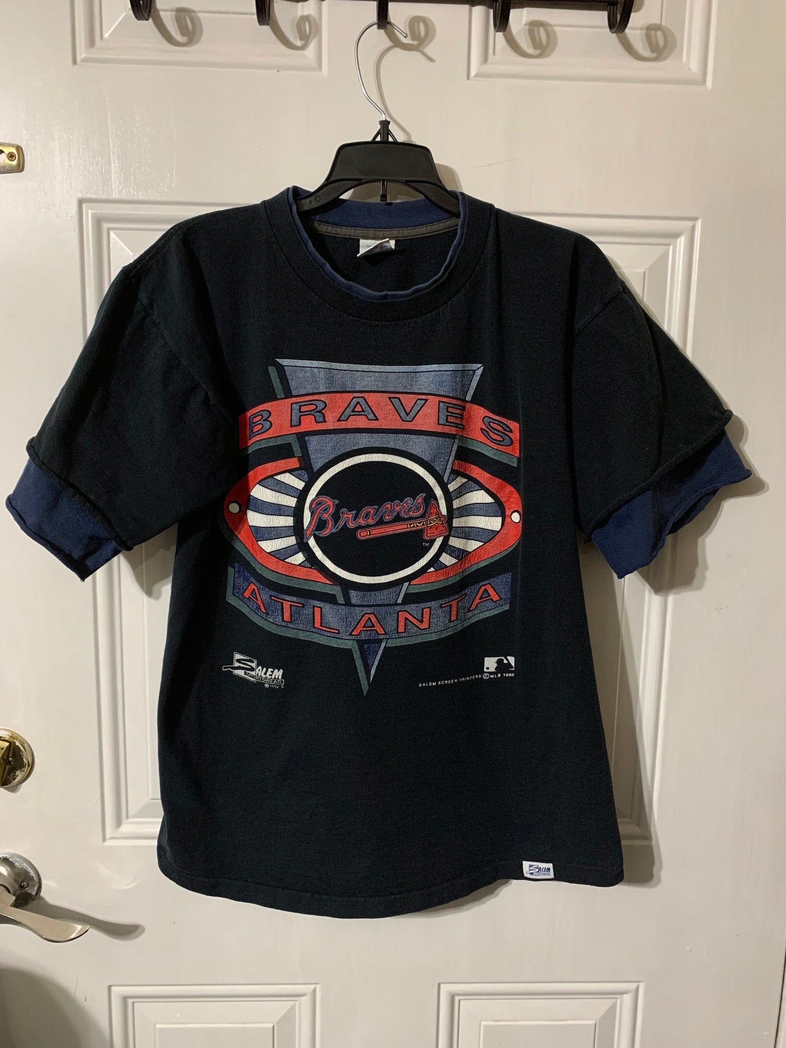 Vintage 1992 Braves Atlanta T-Shirt L By M Sport Wear