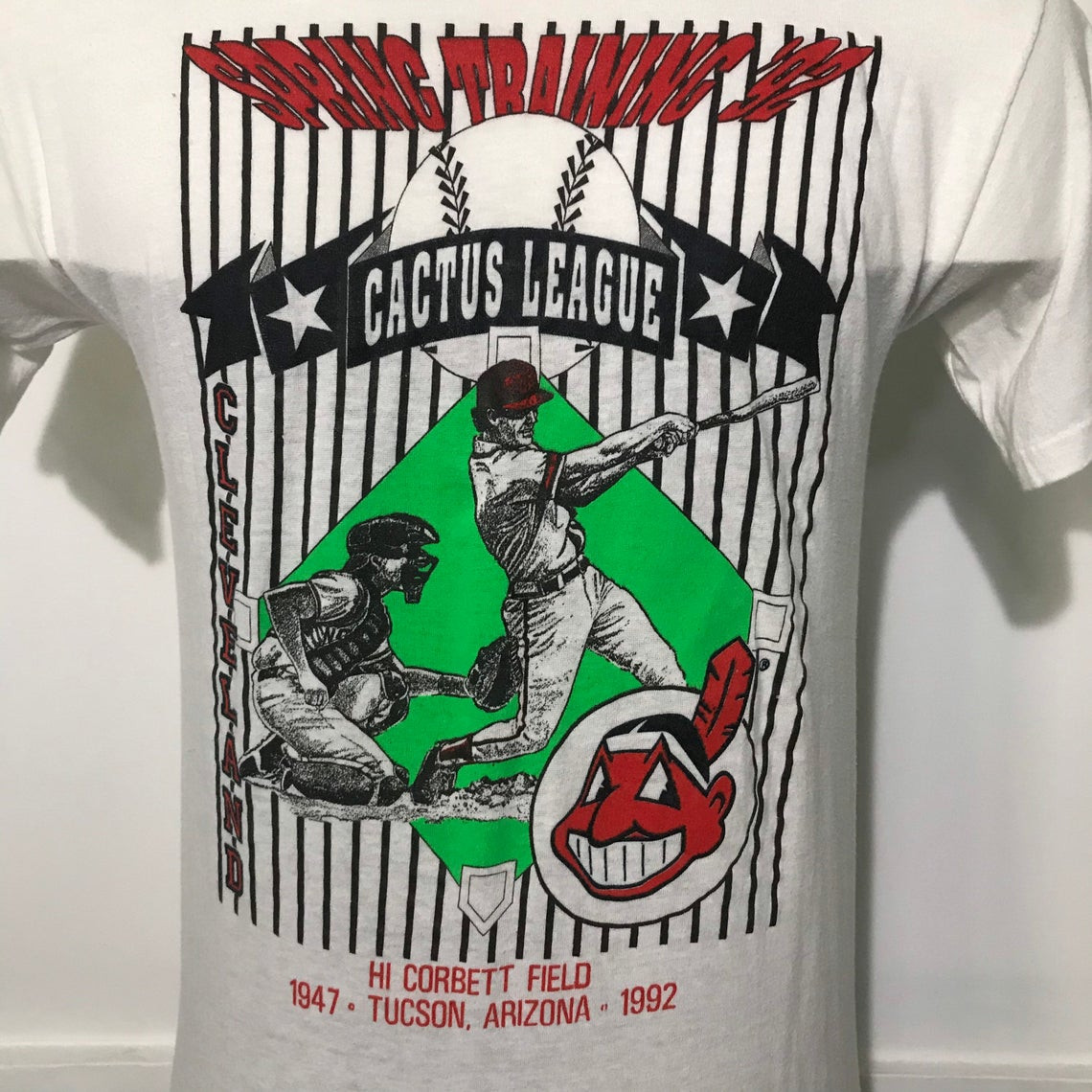 Vintage 1992 Cleveland Indians Spring Training Chief 1947-1992 shirt