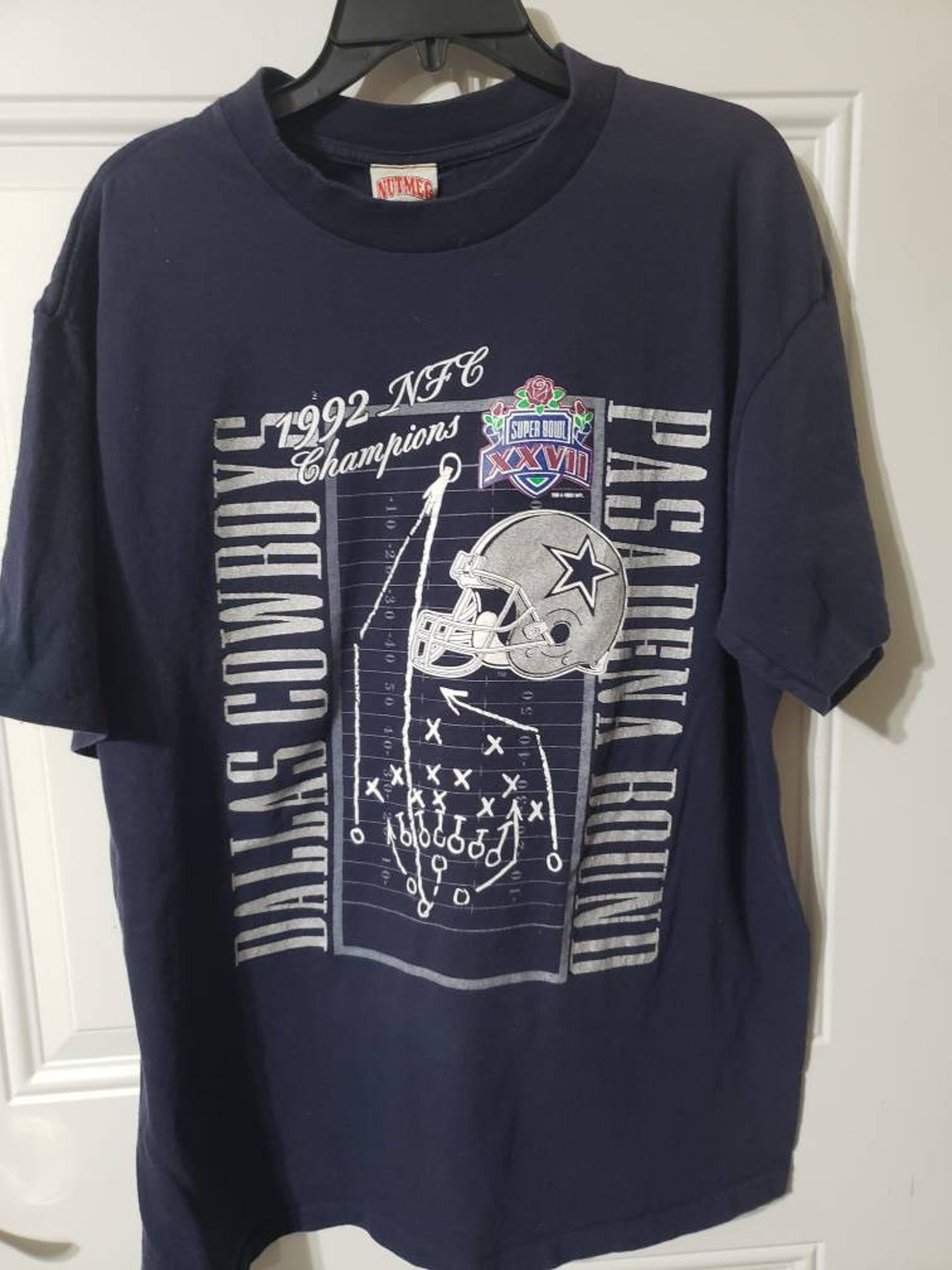 Vintage 1992 Cow Nfl T-Shirt Pasadena Round By Nutmeg