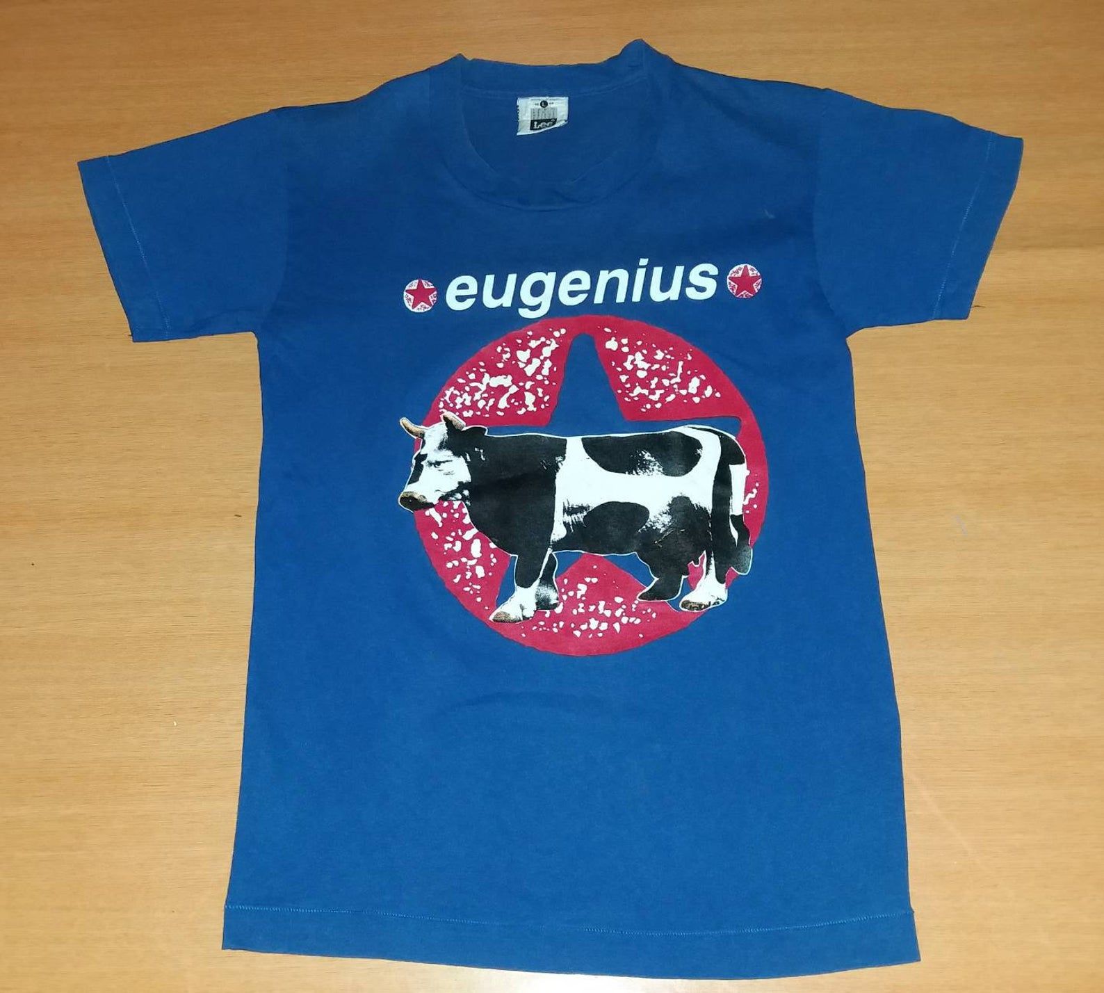 Vintage 1992 Eugenius Oomalama Captain America Scotland Pop Rock Tour Concert Promo Album Rare 90S 80S T-Shirt vintage 1992 eugenius oomalama captain america scotland pop rock tour concert promo album rare 90s 80s t shirt sb5rm