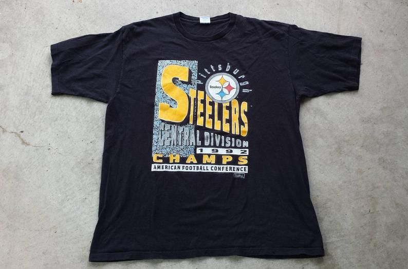 Vintage 1992 Pittsburgh Steelers Afc Central Division Champs Shirt