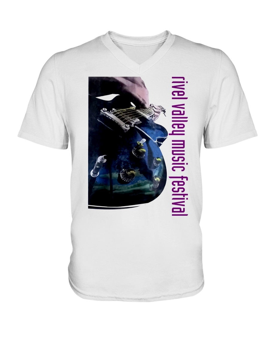 Vintage 1992 River Valley Music Festival V Neck Tee 211218