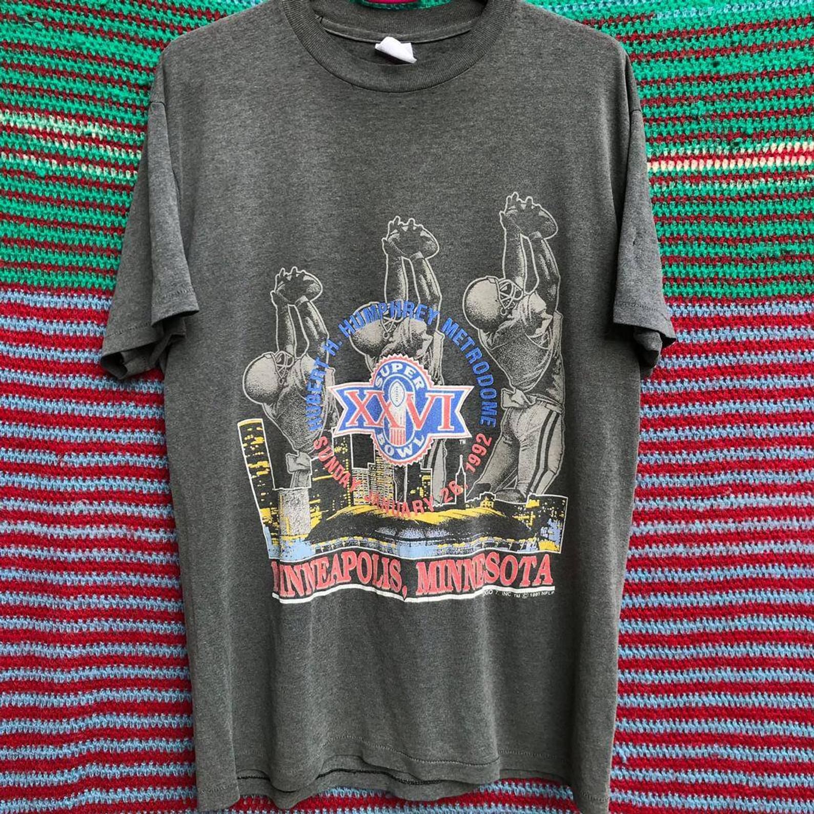 Vintage 1992 Superbowl Xxvi Minneapolis Minnesota Shirt vintage 1992 superbowl xxvi minneapolis minnesota shirt agc8l