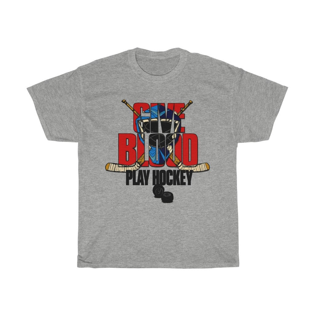 Vintage 1993 Give Blood Play Hockey Tee 211119