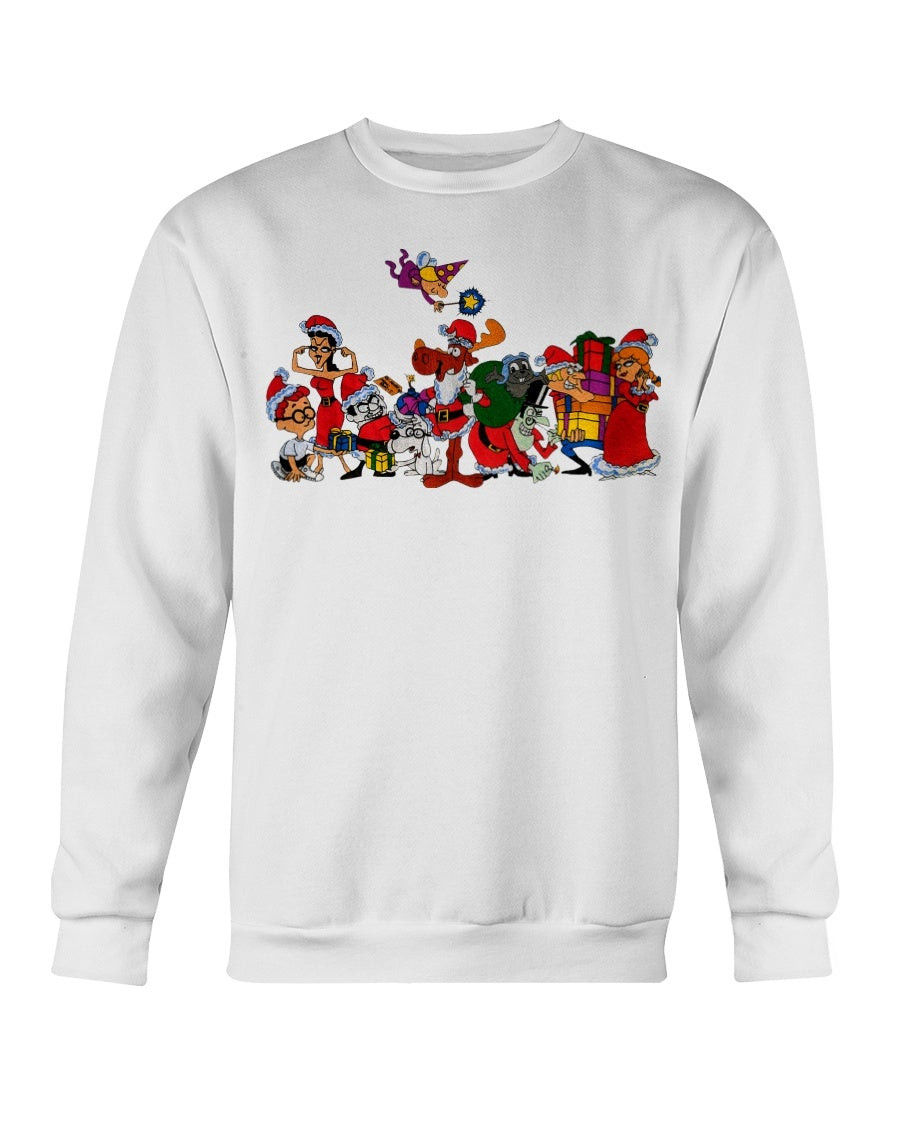 Vintage 1993 Rocky And Bullwinkle And Friends Christmas Sweatshirt 211120