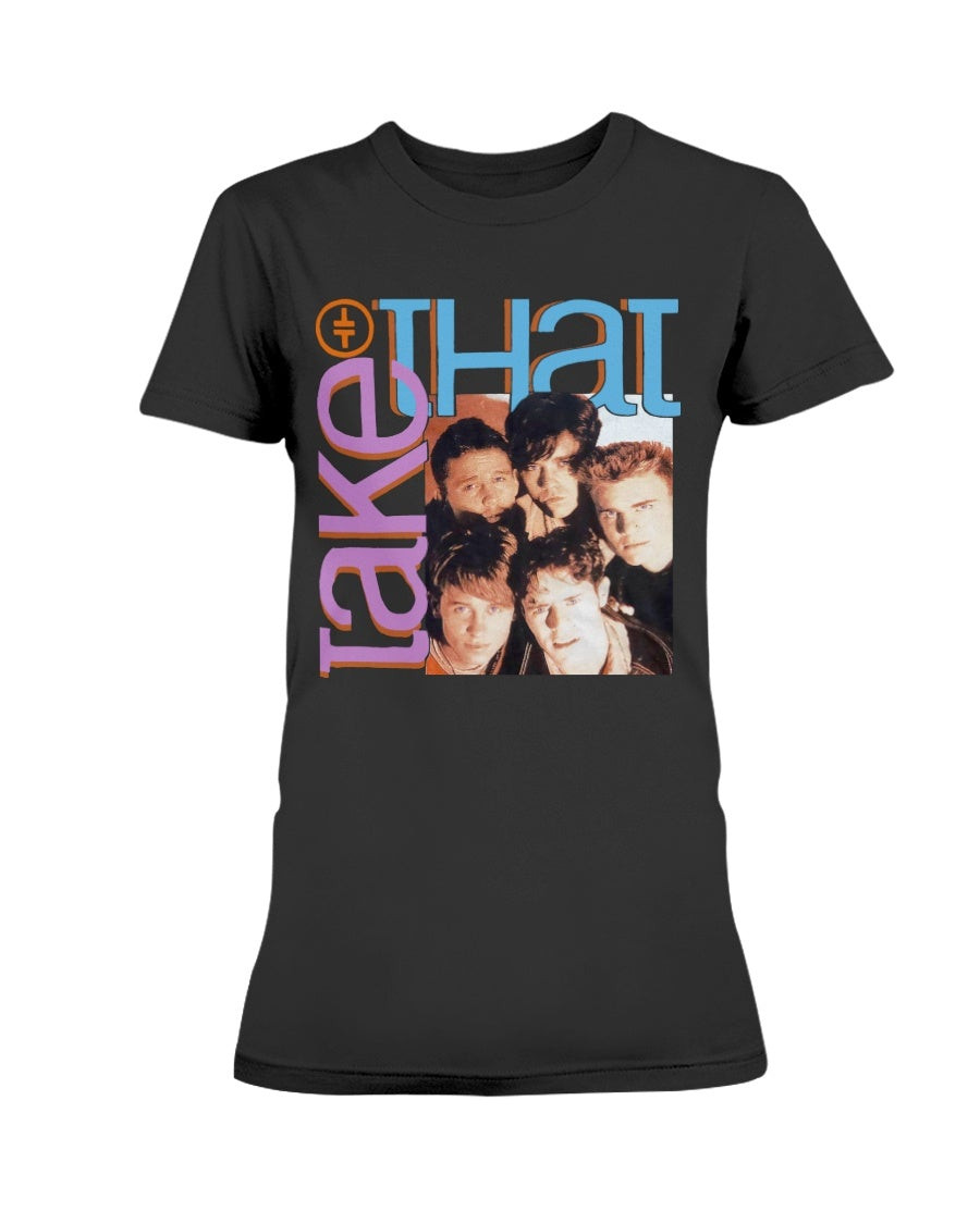 Vintage 1993 Take That Take That Party Tour Concert Promo Album Rare 80S 90S Ladies T Shirt 211116
