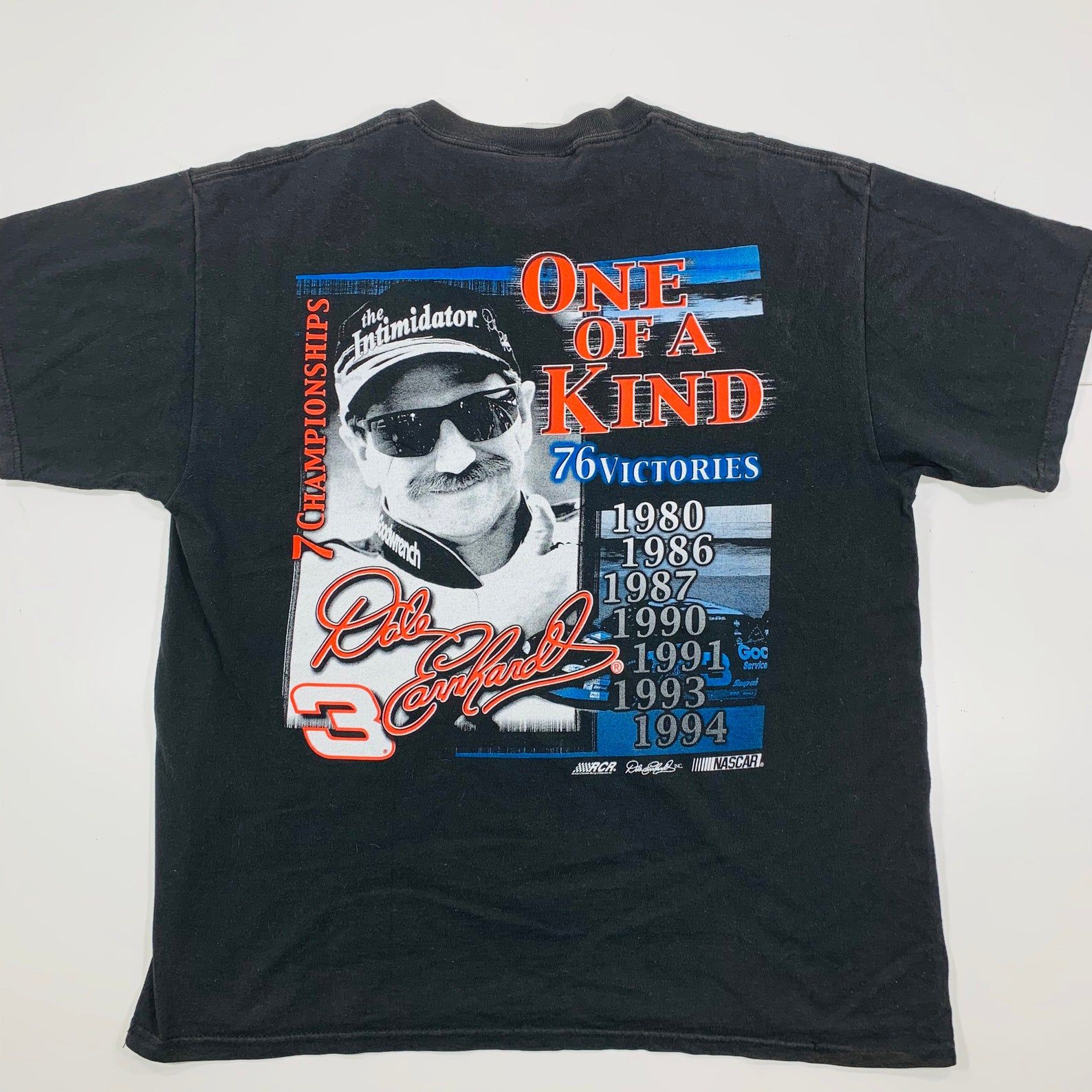 Vintage 1994 Dale Earnhardt Nascar One Of A Kind Black T-Shirt Sz Intimidator