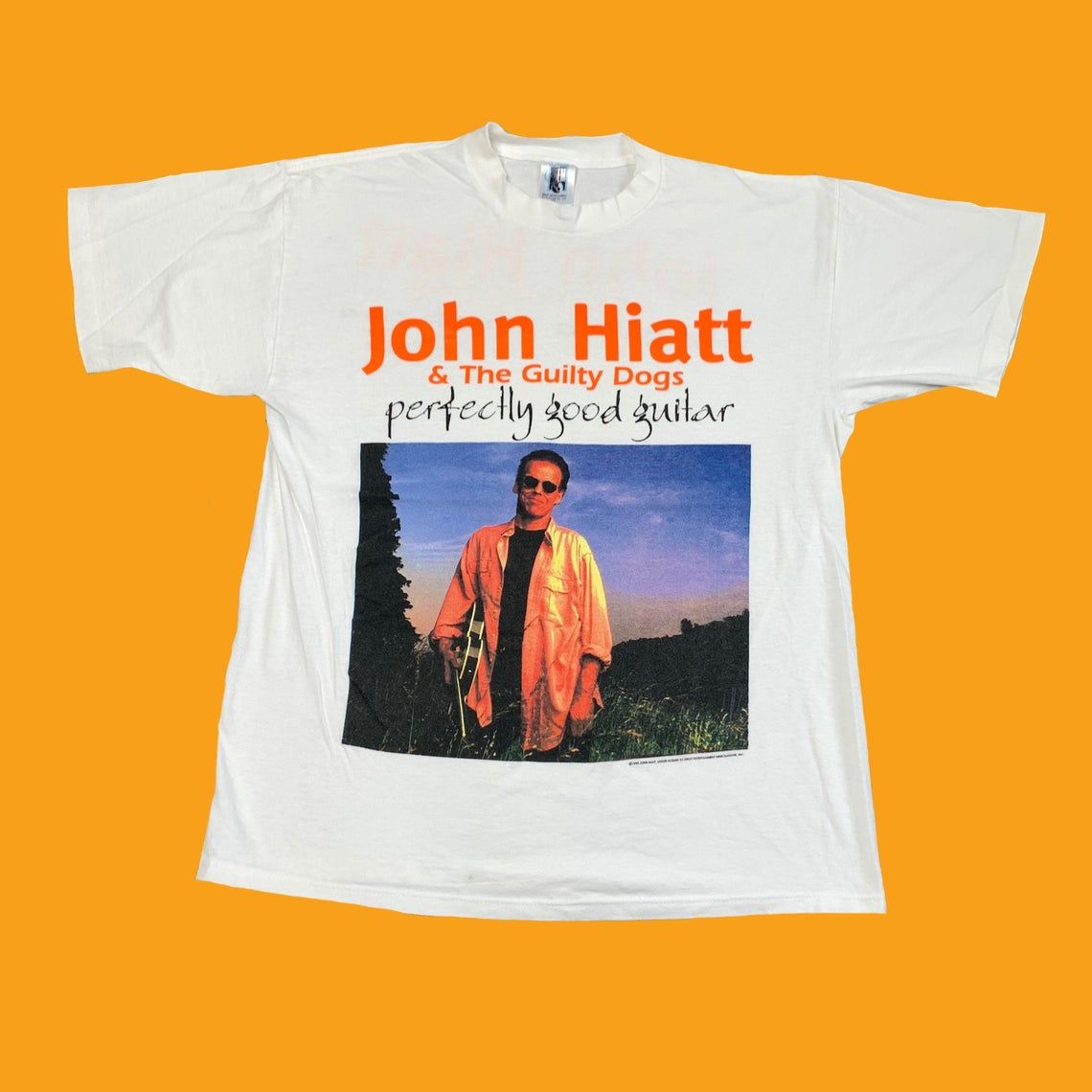 Vintage 1994 John Hiatt & The Guilty Dogs Tour Shirt Rare VTG 90s Single Stitch Country Western Blues Band shirt
