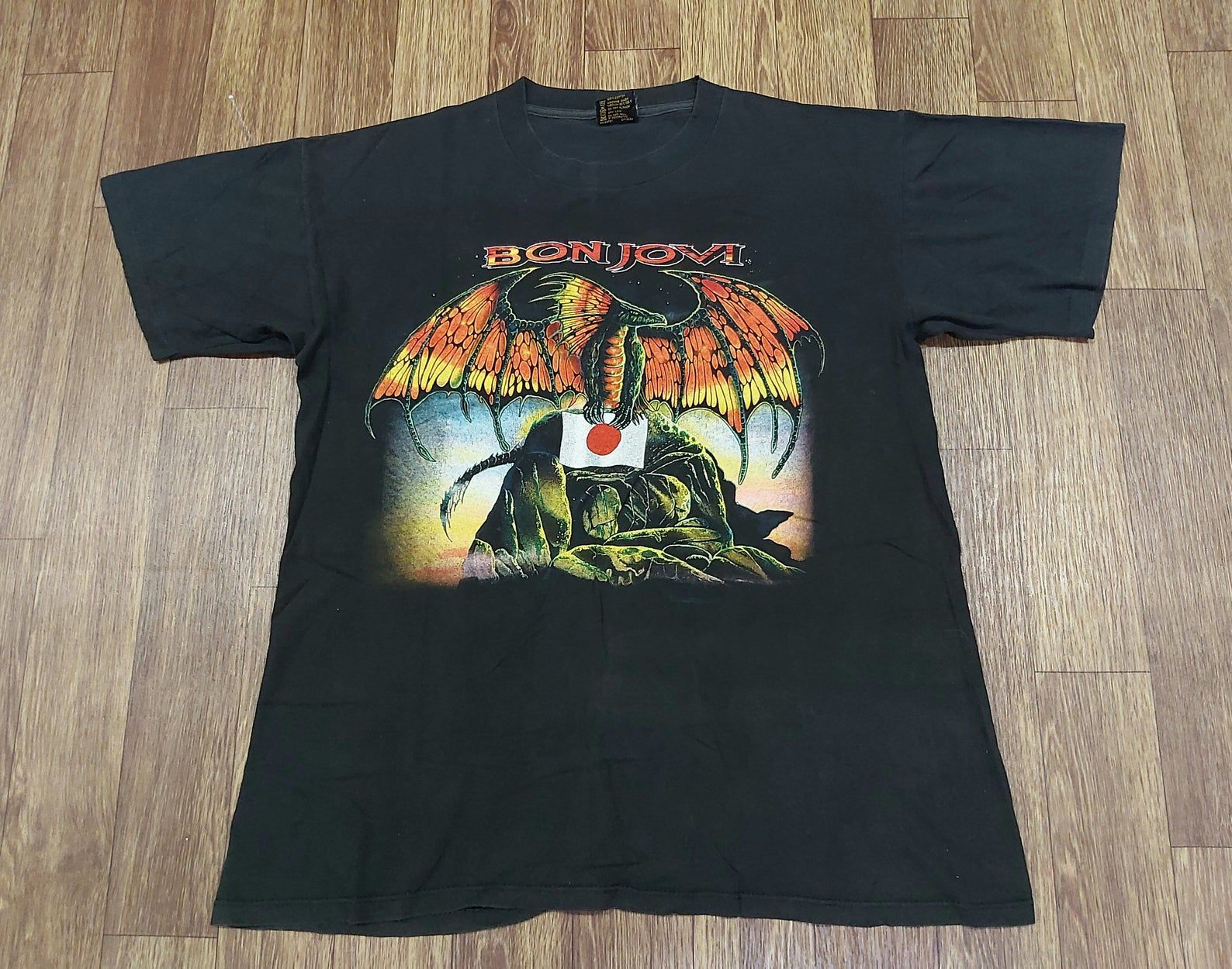 Vintage 1995 Bon Jovi Japan Tour Concert Promo Rare L 90S 80S T-Shirt