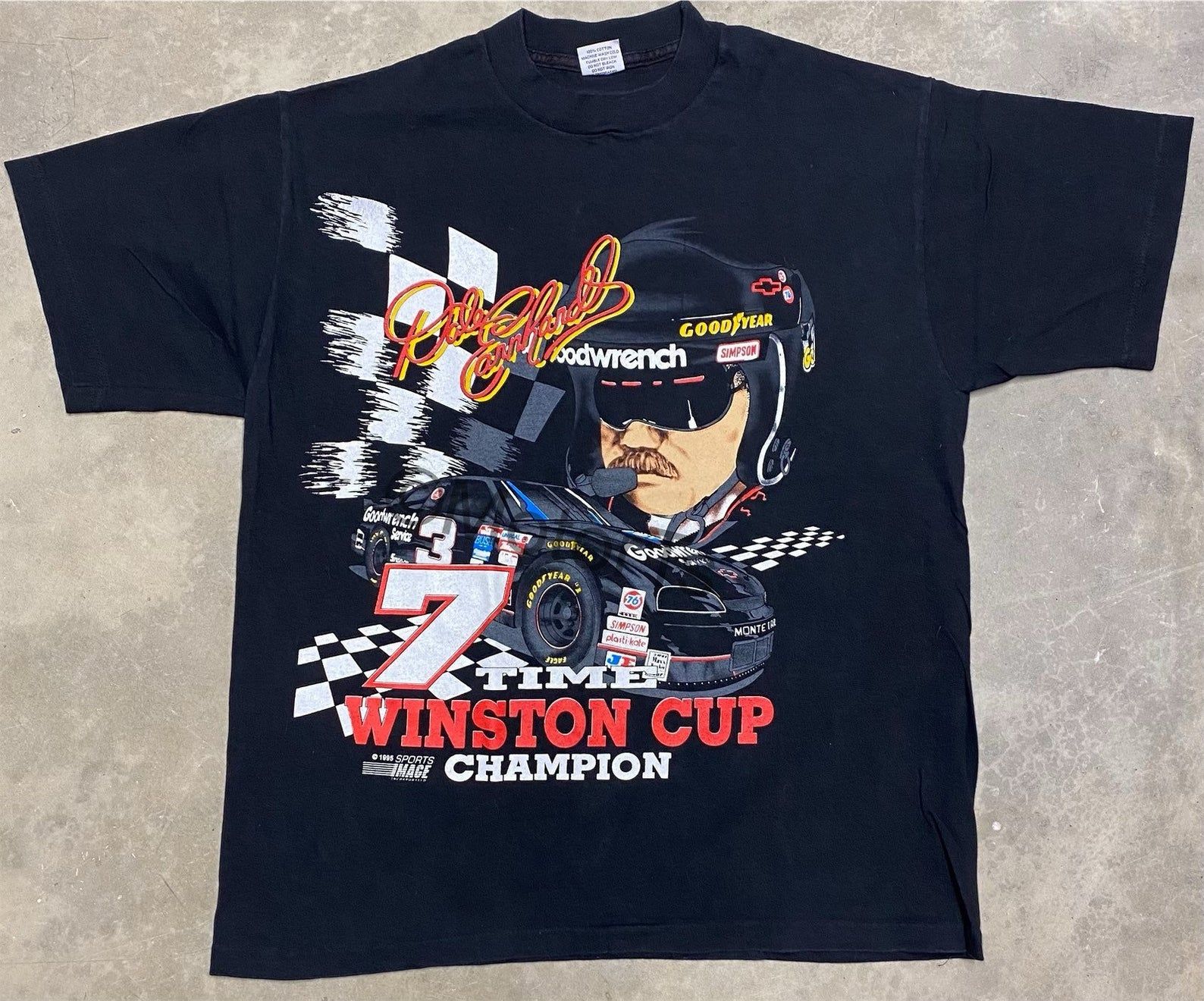 Vintage 1995 Dale Earnhardt Winston Cup Series Champion Tour Tee -