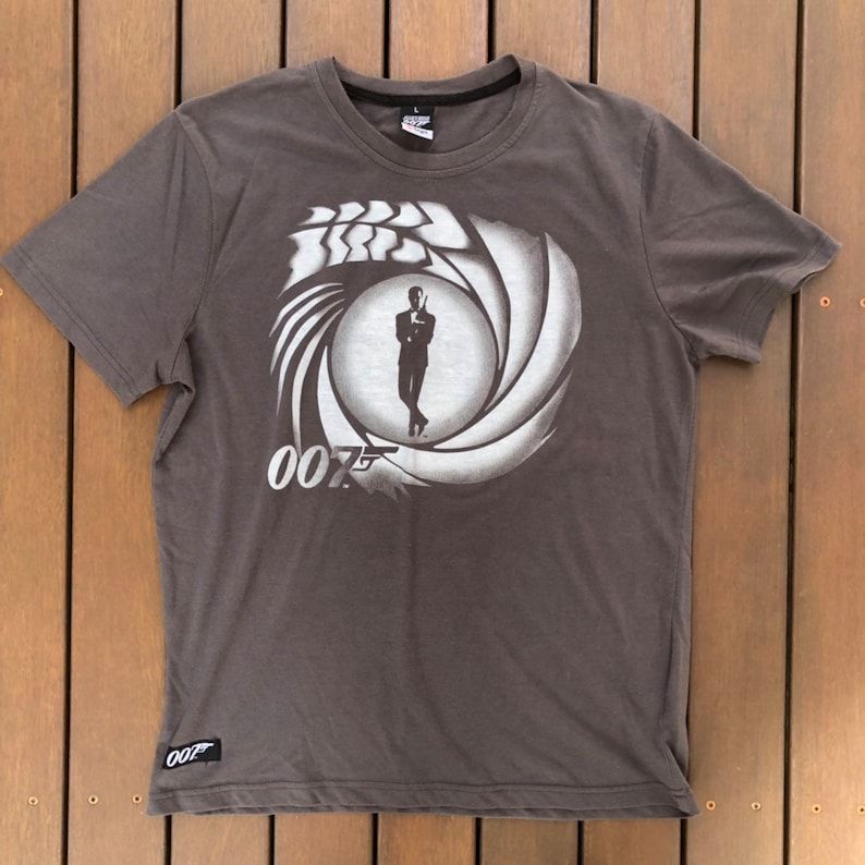 Vintage 1995 James Bond Goldeneye Unisex Large Graphic Promotional T Shirt Retro Movie Summer Streetwear 007 James Bond