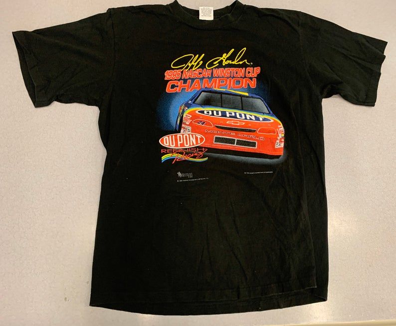 Vintage 1995 Jeff Gordon Racing Winston Cup Champion Nascar Graphic T-Shir