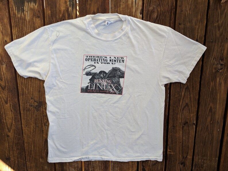 Vintage 1995 Linux Os On Tour Computer Tee
