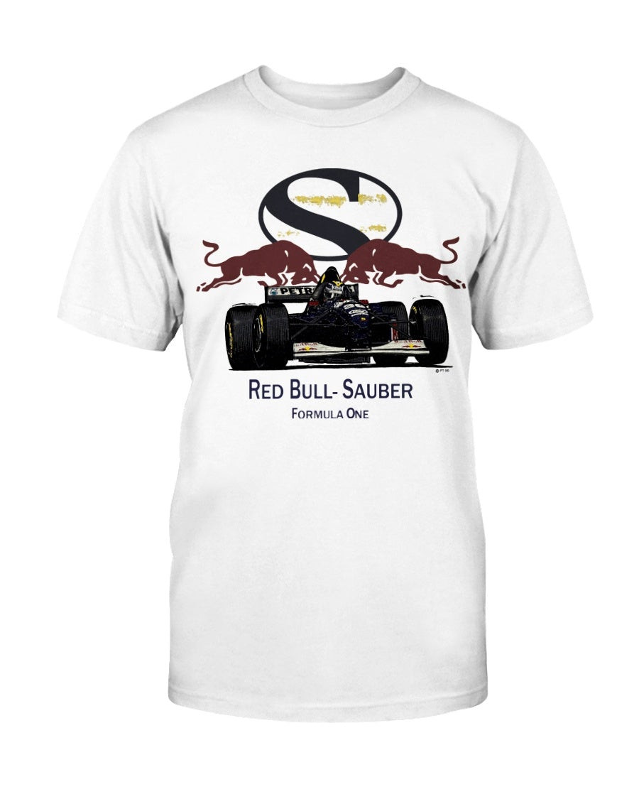 Vintage 1995 Red Bull Sauber Racing Team Graphic T Shirt 082821