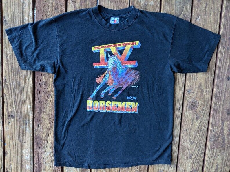 Vintage 1995 World Championship Wrestling Four Horsemen Shirt