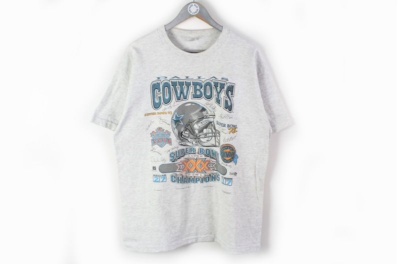 Vintage 1996 Cowboys Dallas Super Bowl Champions Big Logo T Shirt
