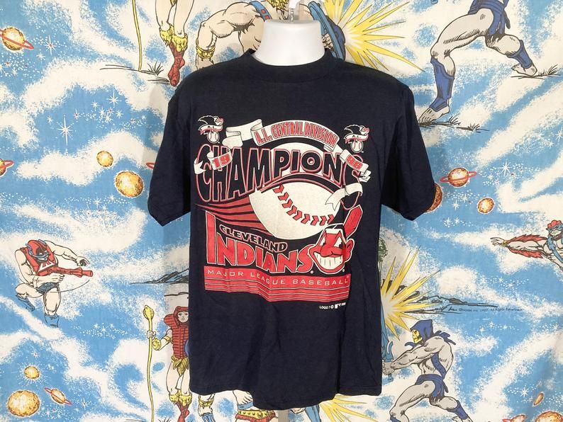 Vintage 1996 Deadstock Tags Cleveland Indians Division Champions Shirt