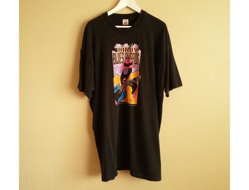 Vintage 1996 Handy Blues Awards T Shirt Size 3Xl Made In Usa Fruit Of The Loom Blues Blues Rock Memphis Blues Festival T Shirt