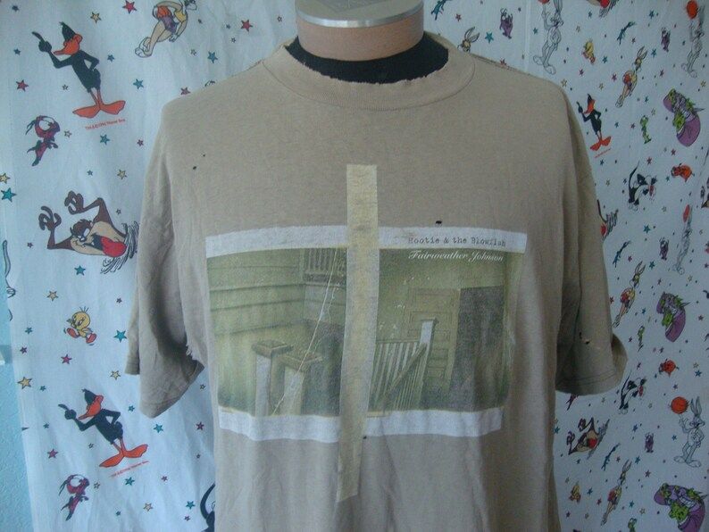Vintage 1996 Hootie And The Blowfish Fairweather Johnson Tour 90S Tee Thrashed T Shirt