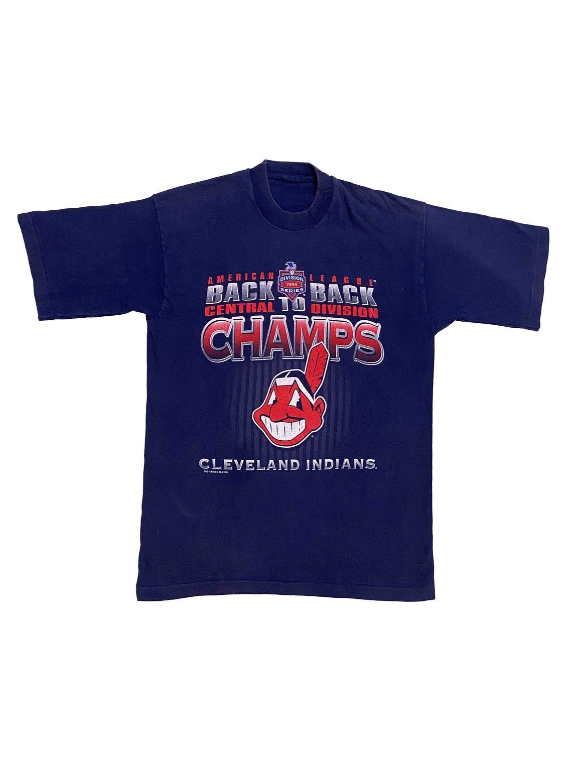 Vintage 1996 MLB Cleveland Indians Pro Player Championship Shirt