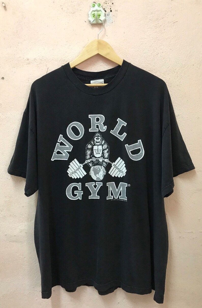Vintage 1996 World Gym Tshirt Big Size Xxlsport Clothing