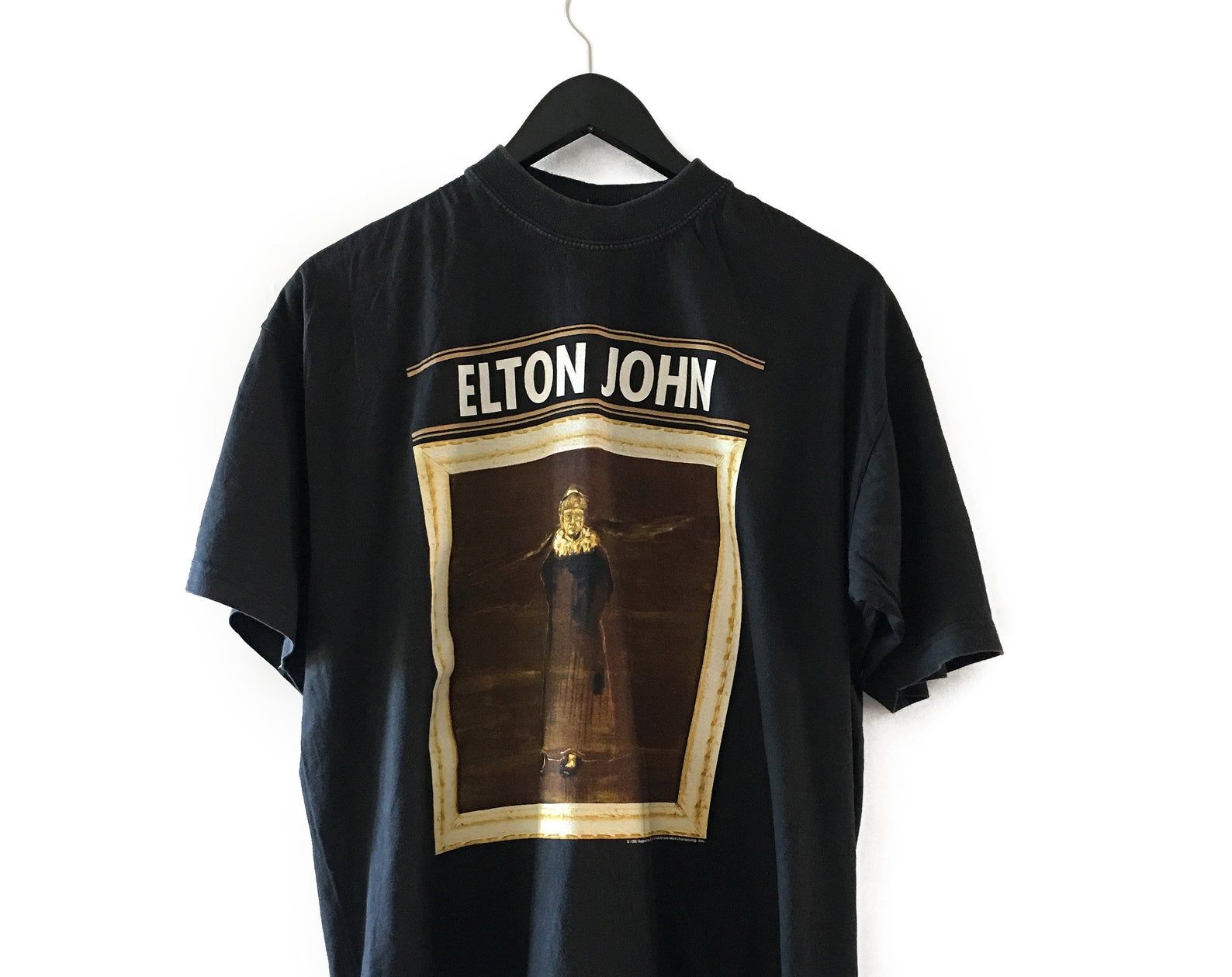 Vintage 1997 Elton John The Big Picture Tour T Shirt Rare X Rocketman vintage 1997 elton john the big picture tour t shirt rare x rocketman segs5