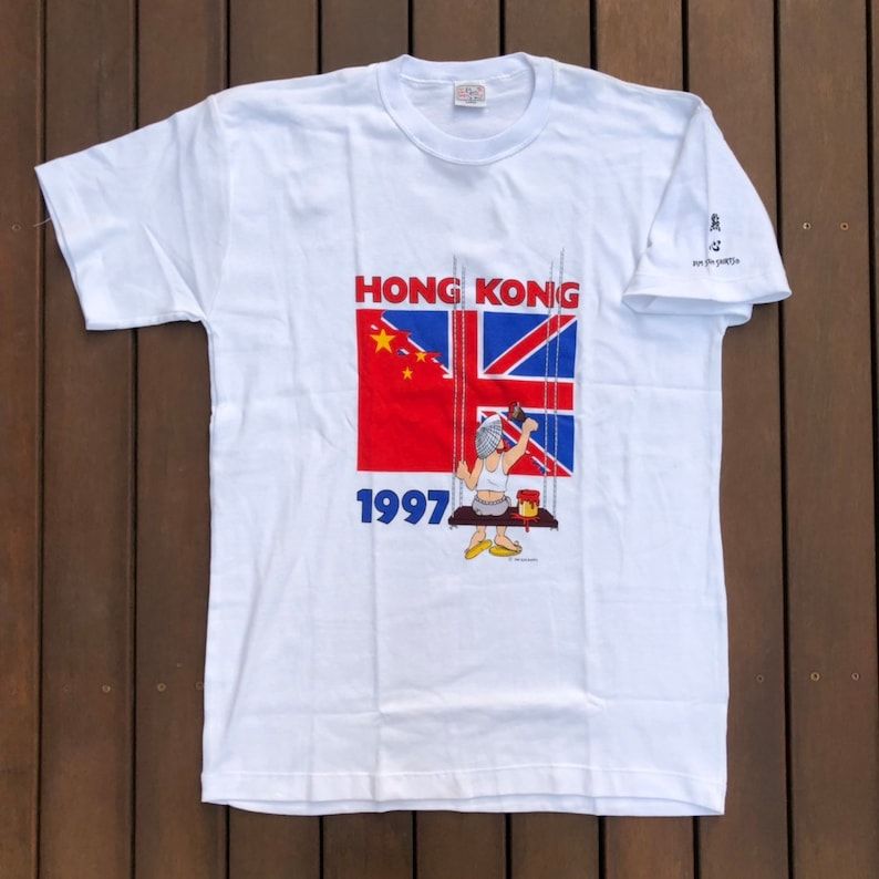 Vintage 1997 Hong Kong Handover Liberation Day Large Unisex Dim Sum Shirts Souvenir T Shirt Retro Hipster Streetwear Hong Kong Souvenir Tee vintage 1997 hong kong handover liberation day large unisex dim sum shirts souvenir t shirt retro hipster streetwear hong kong souvenir tee fgsy2