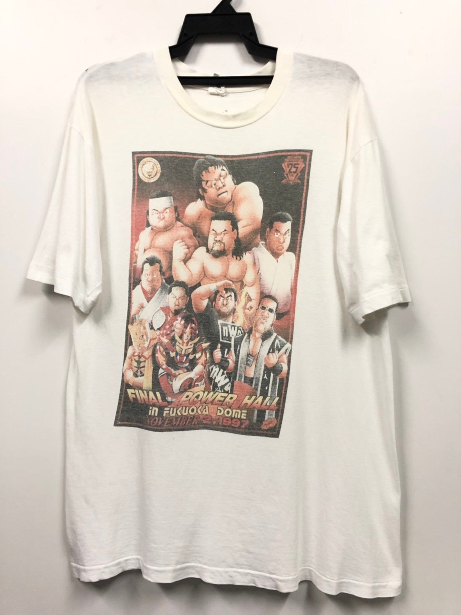Vintage 1997 New Japan Pro Wrestling Final Power Hall In Fukusks Dome Tee Nwo Shirt