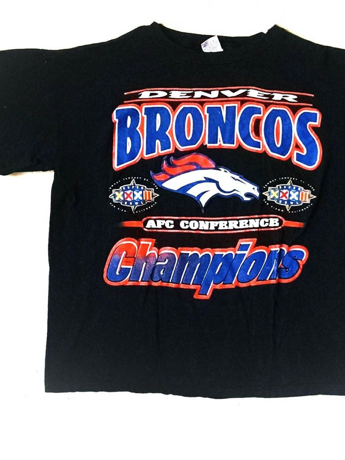 Vintage 1998 Denver Broncos AFC Champions Super Bowl Shirt
