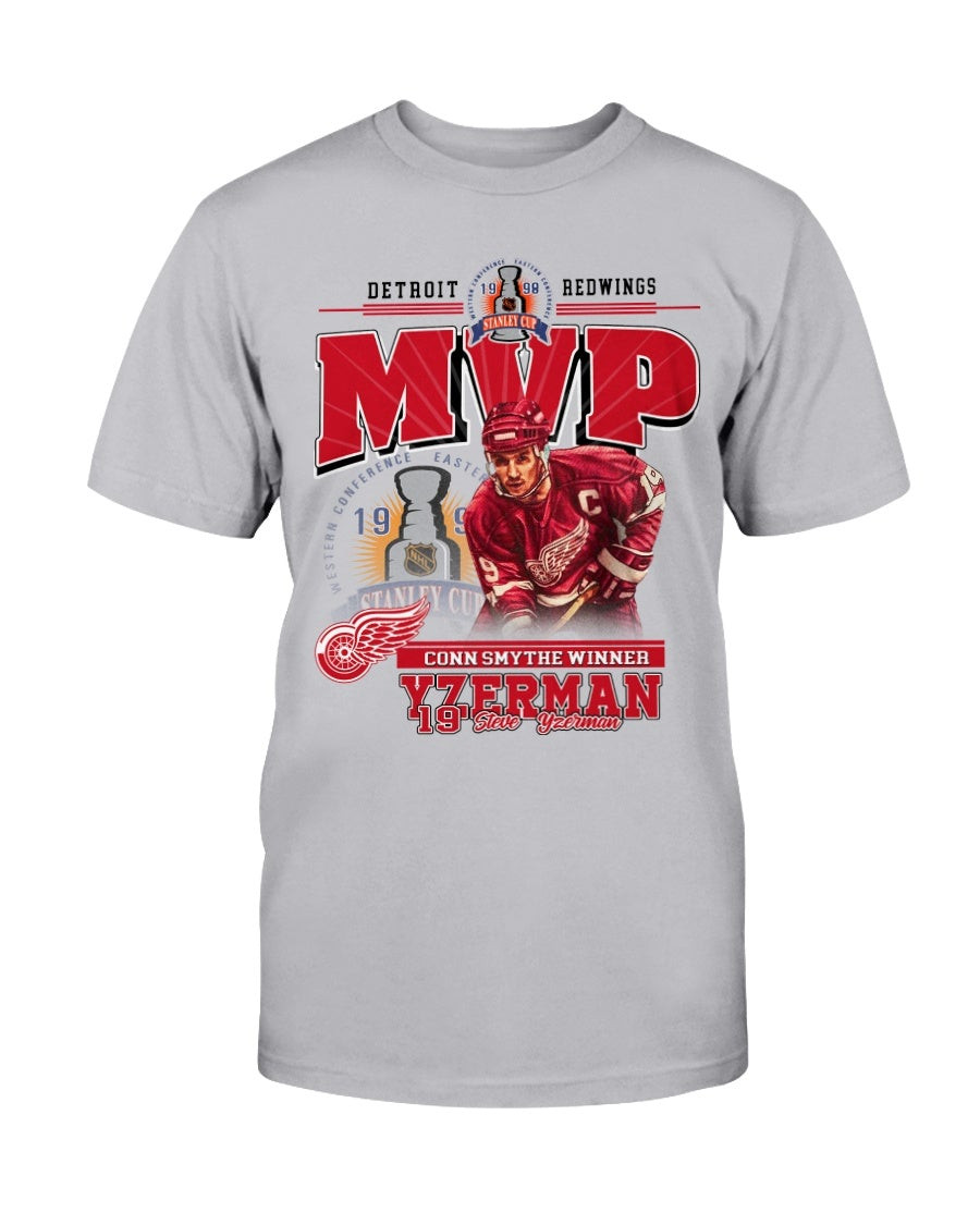 Vintage 1998 Detroit Red Wings Mvp Conn Smythe Winner Steve Yzerman Number 19 T Shirt 211204
