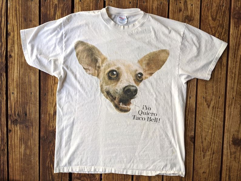 Vintage 1998 Taco Bell Yo Quiero Taco Bell Chihuahua Dog Big Face Single Stitch Tee vintage 1998 taco bell yo quiero taco bell chihuahua dog big face single stitch tee hkqw8