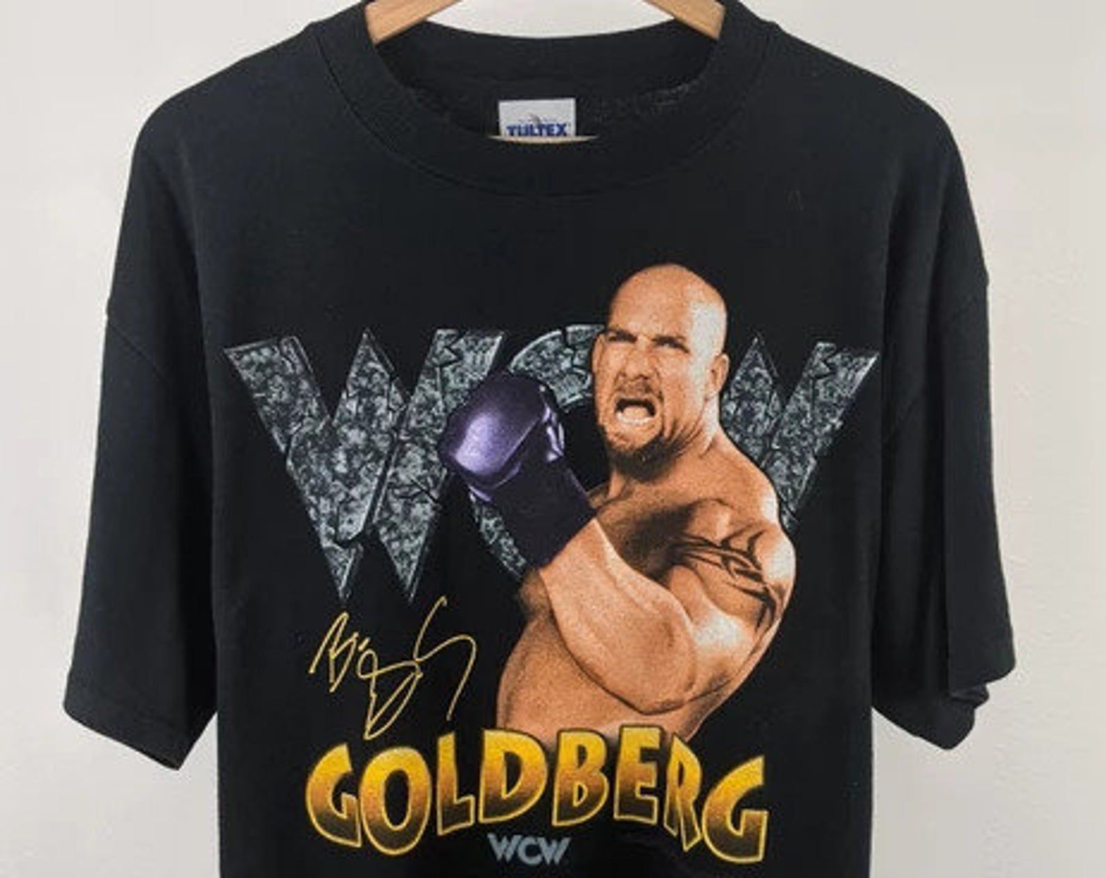 Vintage 1998 Wcw Goldberg Tee Us L