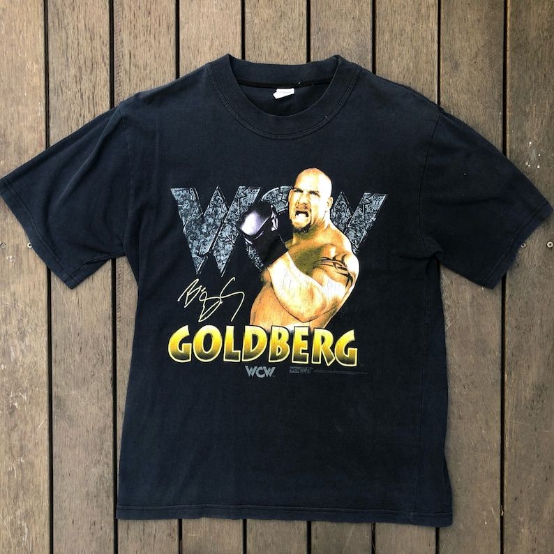 Vintage 1998 Wcw Nwo Bill Goldberg Unisex Small Wrestling Souvenir T Shirt Retro Hipster Wcw Wrestling Sportswear Streetwear Festival Tee