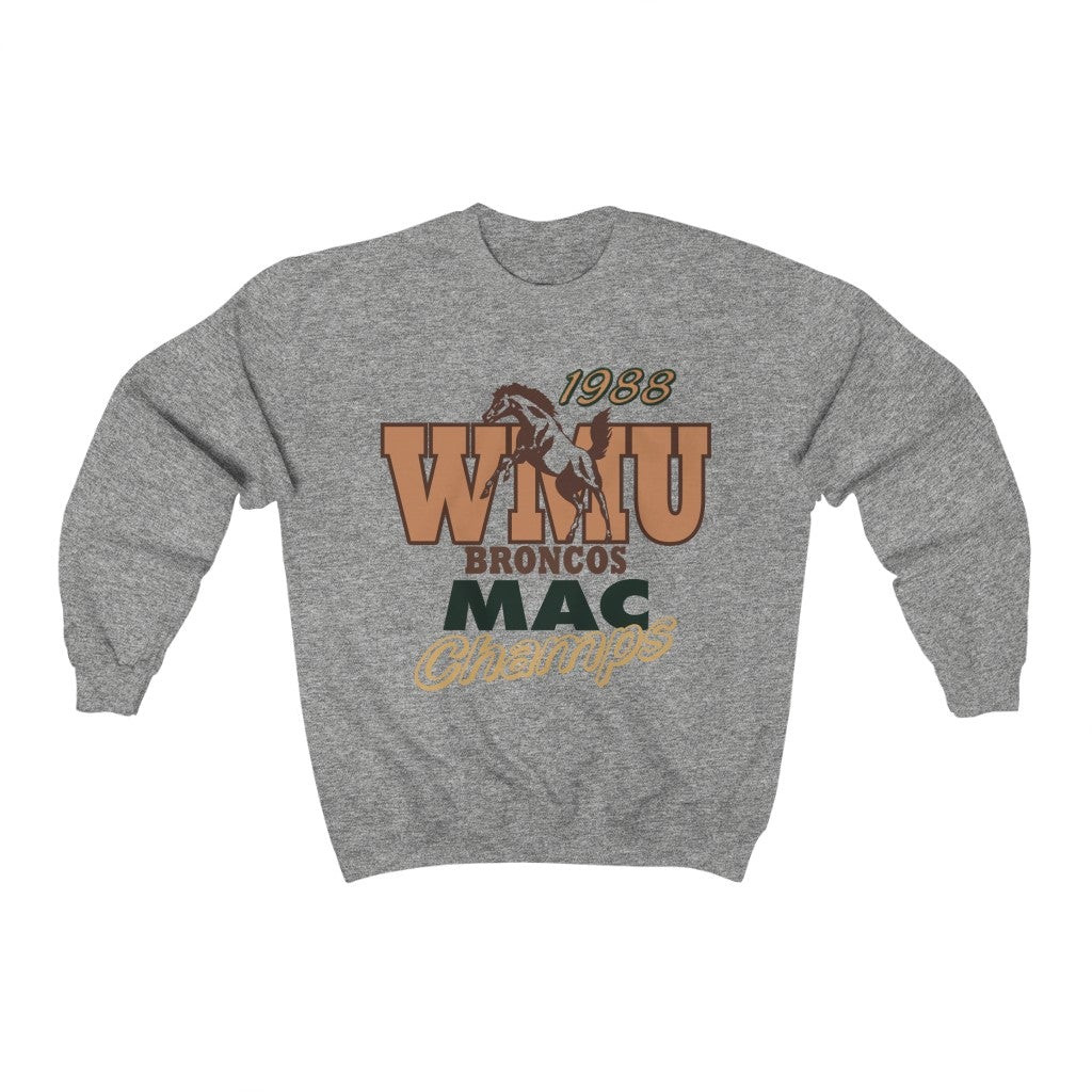 Vintage 1998 Wmu Broncos Mac Champs The Western Michigan University Football Bowl Sweatshirt 211214