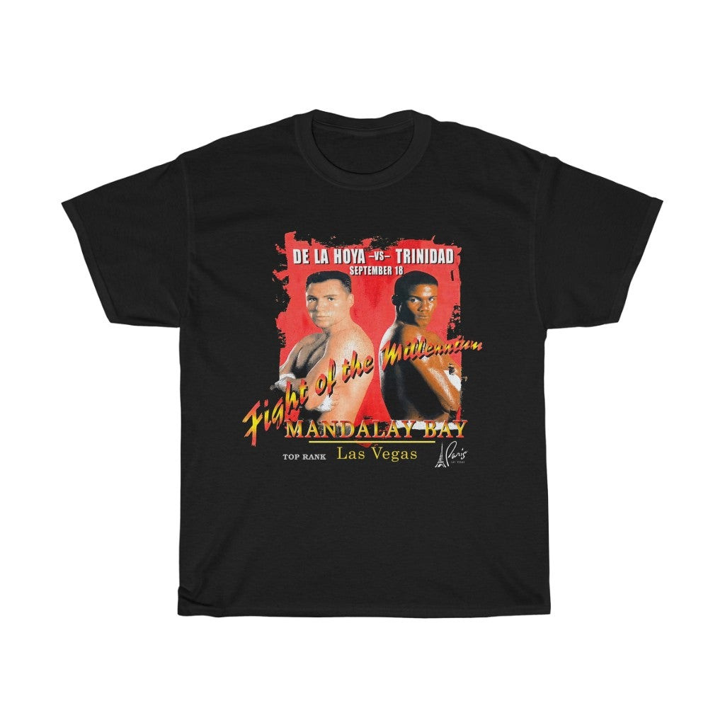 Vintage 1999 Fight Of The Millennium Oscar De La Hoya Vs Trinidad Boxing Tee 211122