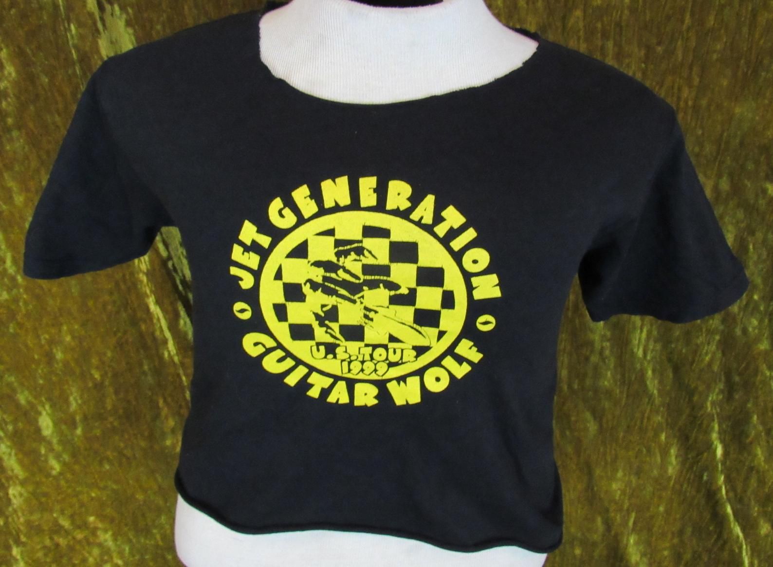 Vintage 1999 Guitar Wolf Jet Generation Tour Cutoff Cropped TShirt Japanese Garage Rock