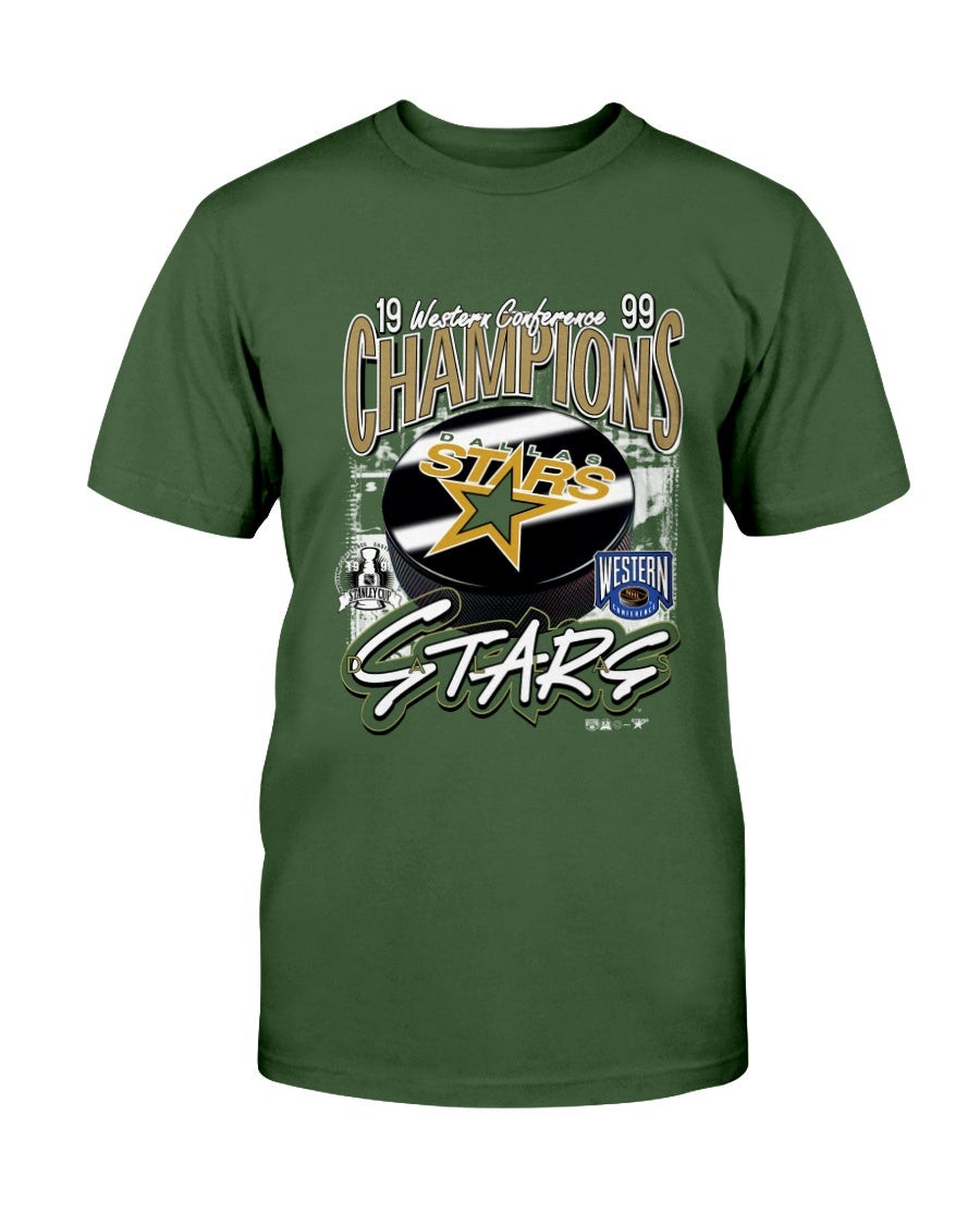Vintage 1999 Nhl Dallas Stars Hockey Western Conference Champions T Shirt 211129