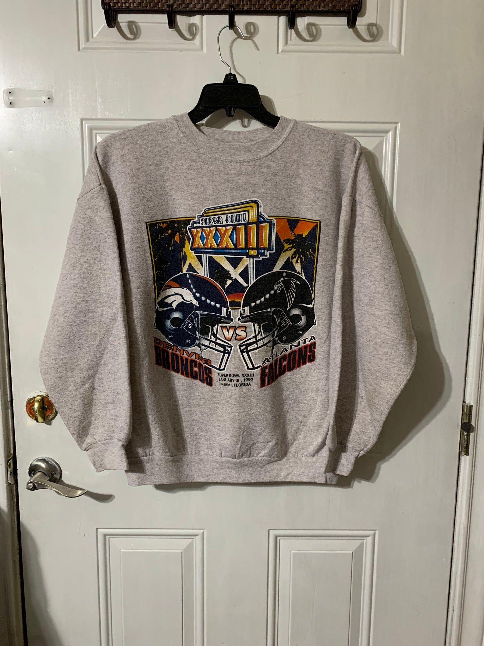 Vintage 1999 Super Bowl Xxxiii Denver Broncos Vs Atlanta Falcons