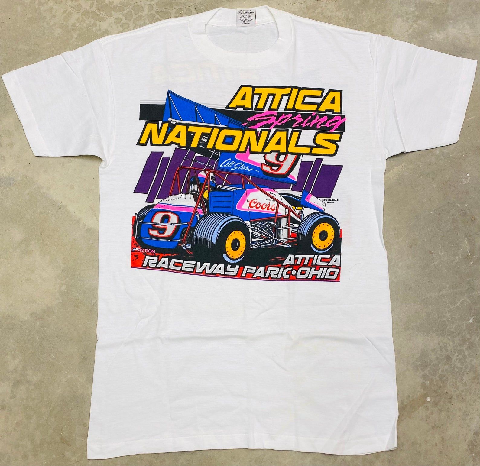 Vintage 1St Annual 1990 Attica Ohio Spring National S Car Nationals Event Tee -