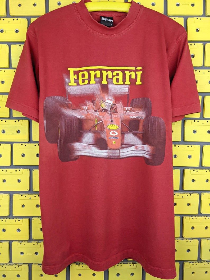 Vintage 2000 Ferrari Formula One F1 Italian Luxury Sports Car Manufacturer Shirt