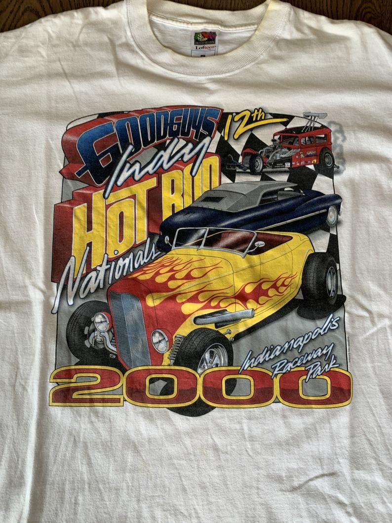 Vintage 2000 Good Guys Indy Hot Rod Racing Graphic Shirt