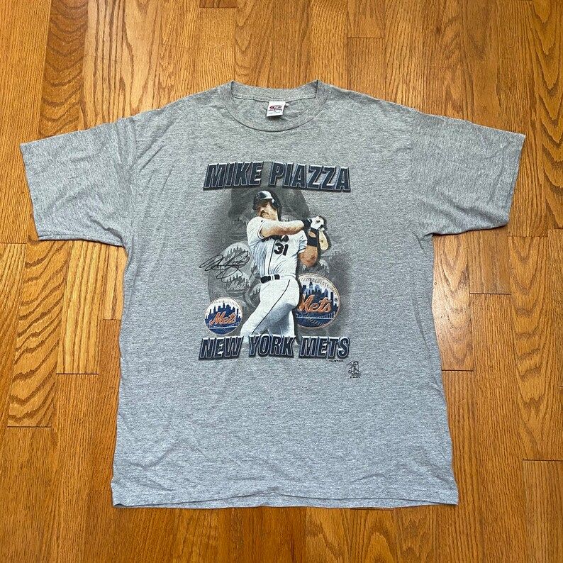 Vintage 2000 Mike Piazza New York Mets Tee Shirt