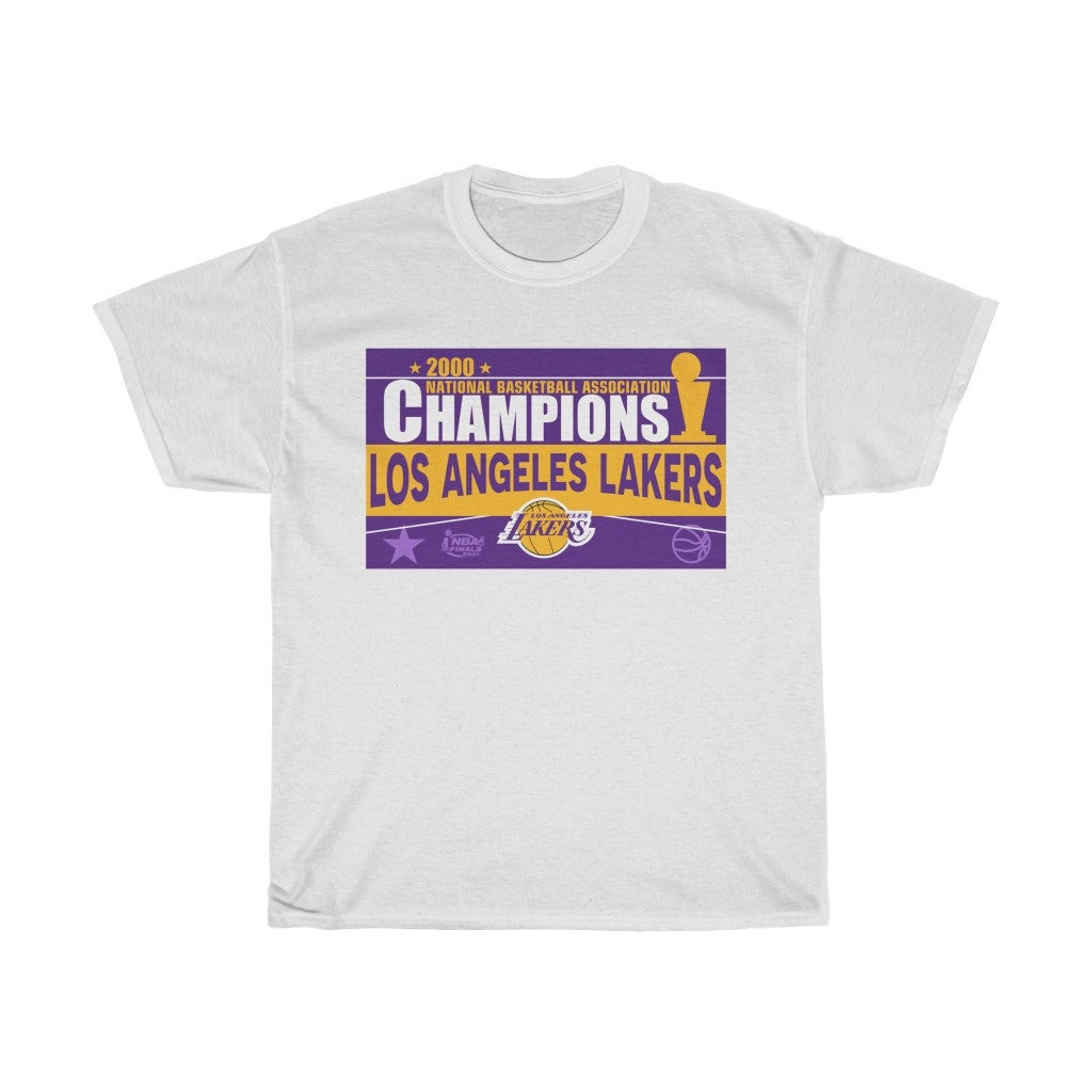 Vintage 2000 Nba Finals Los Angeles La Lakers Championship Unisex Heavy Cotton Tee 211019